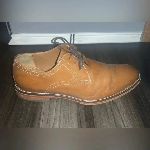 J. Murphy by Johnston & Murphy Cognac Brown Lace Up Oxford Shoes Size 8